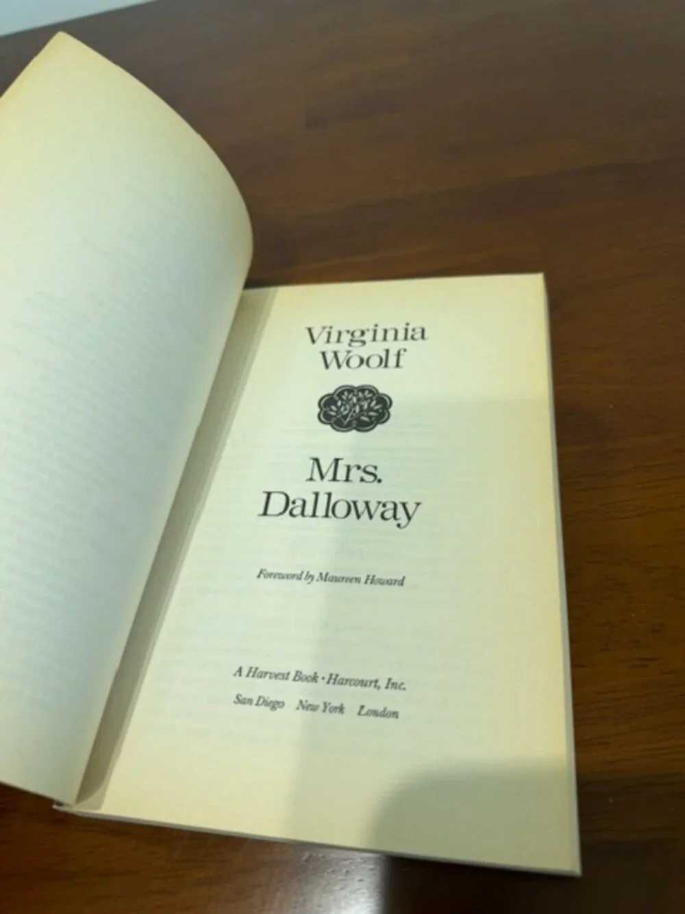 Virginia Wolf Mrs. Dalloway Vintage Book